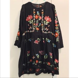 Zara Floral Embroidered Tunic